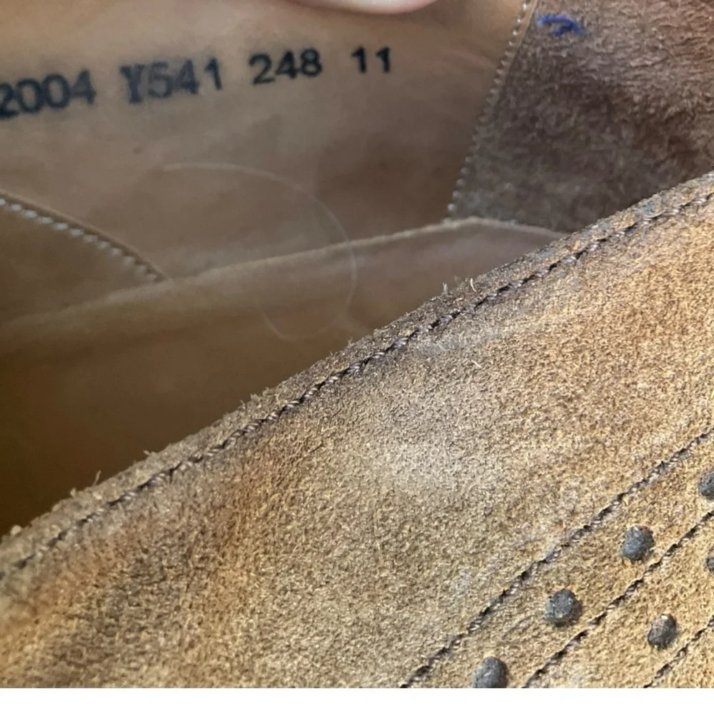 🦅 John Varvatos Men’s Suede‎ Wingtip Derby Oxfords | Size 11 | Distressed Cool